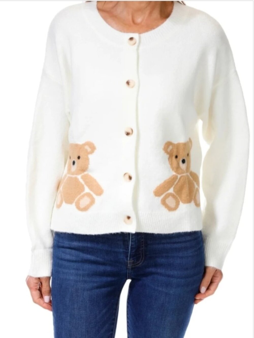 NWT Hunter and Brown button down teddy bear cardigan